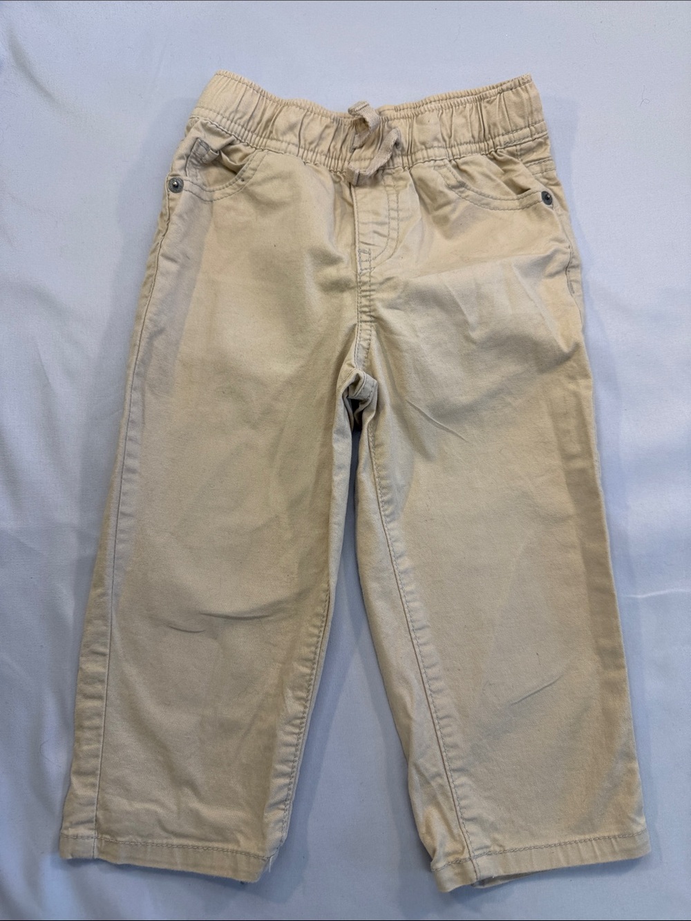 GAP Light Cream/Tan Elastic-Waist Pants
